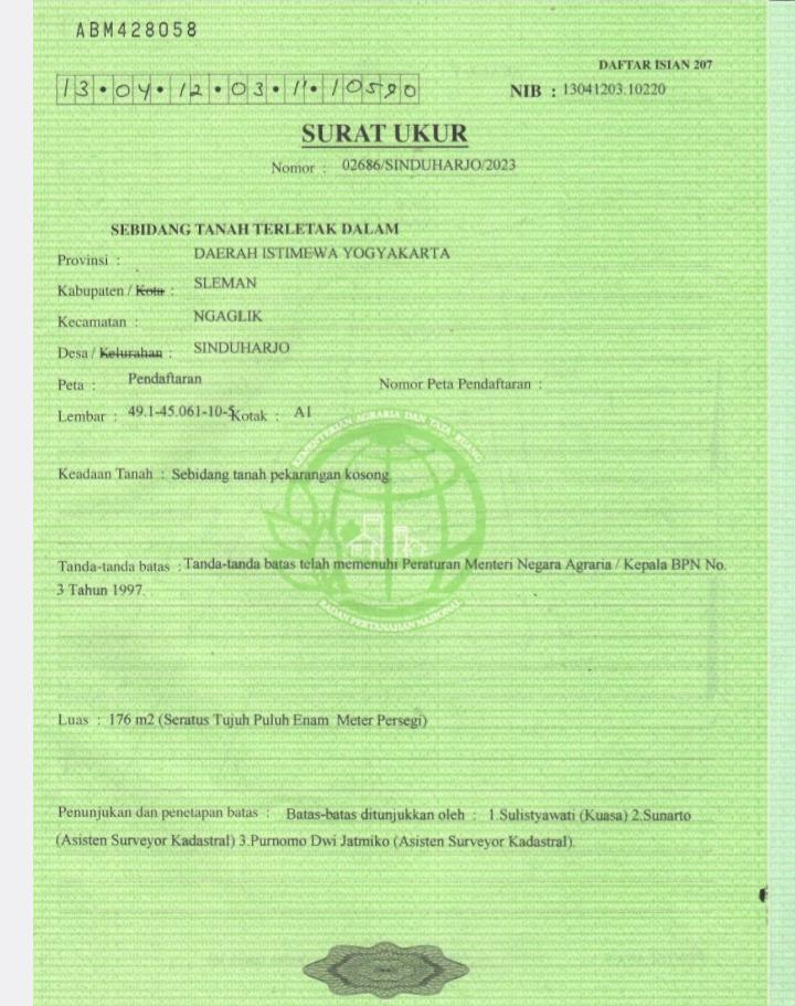 Dijual Tanah Pekarangan Istimewa Strategis Lokasi Utara Kopi Cengkir, Jl.Kapten Haryadi, Kaliurang Km 9