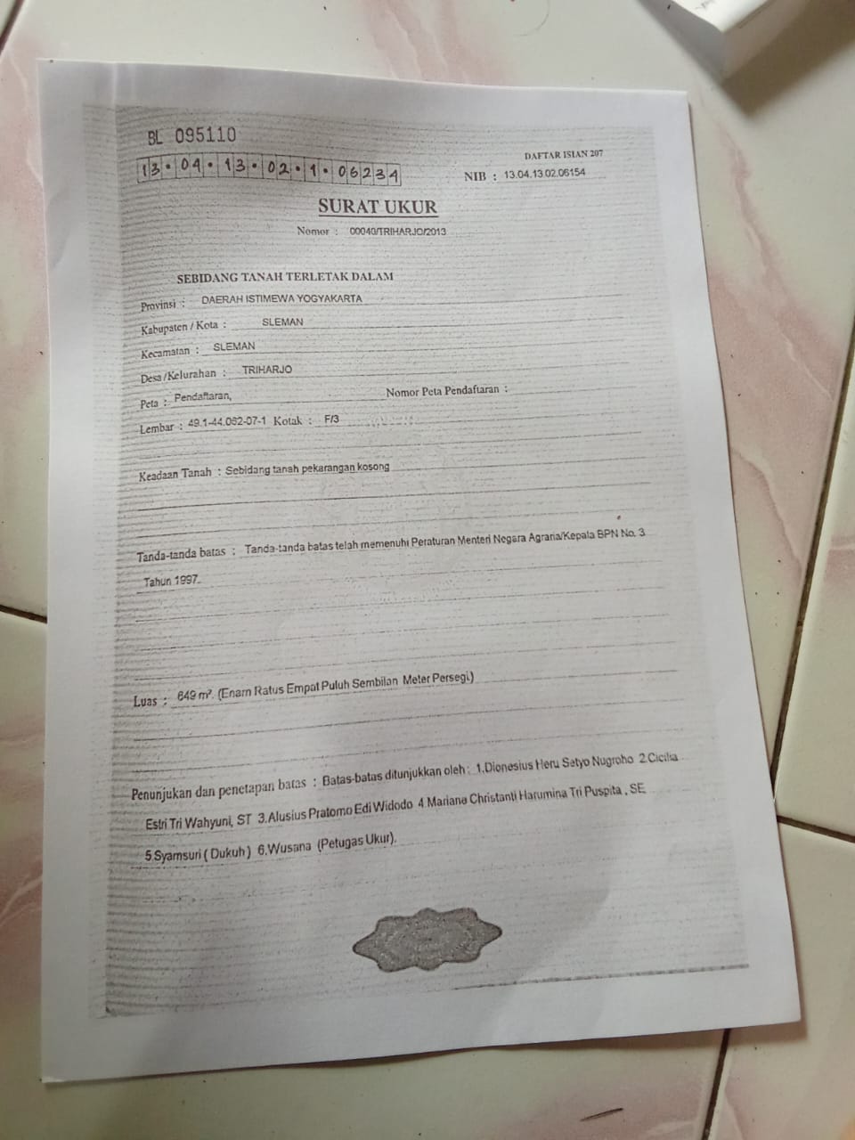 Dijual Tanah Pekarangan, Lokasi di jln Magelang KM 14 , Murangan Sleman